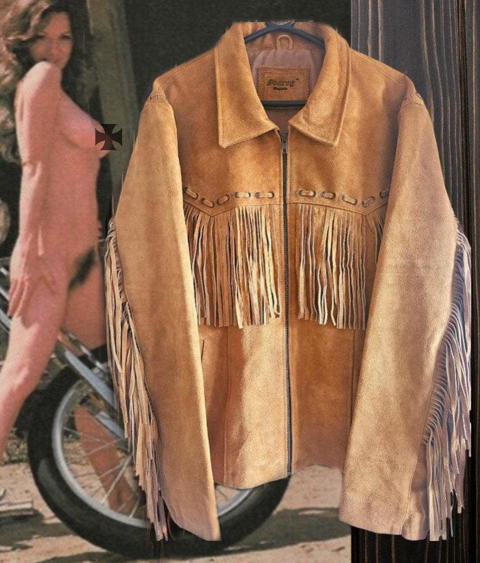 Svarog England Old School Brown Suede Leather Jacket
