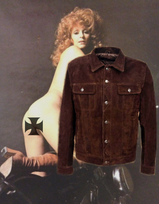 Svarog England TRUCKER Jacket Brown Suede