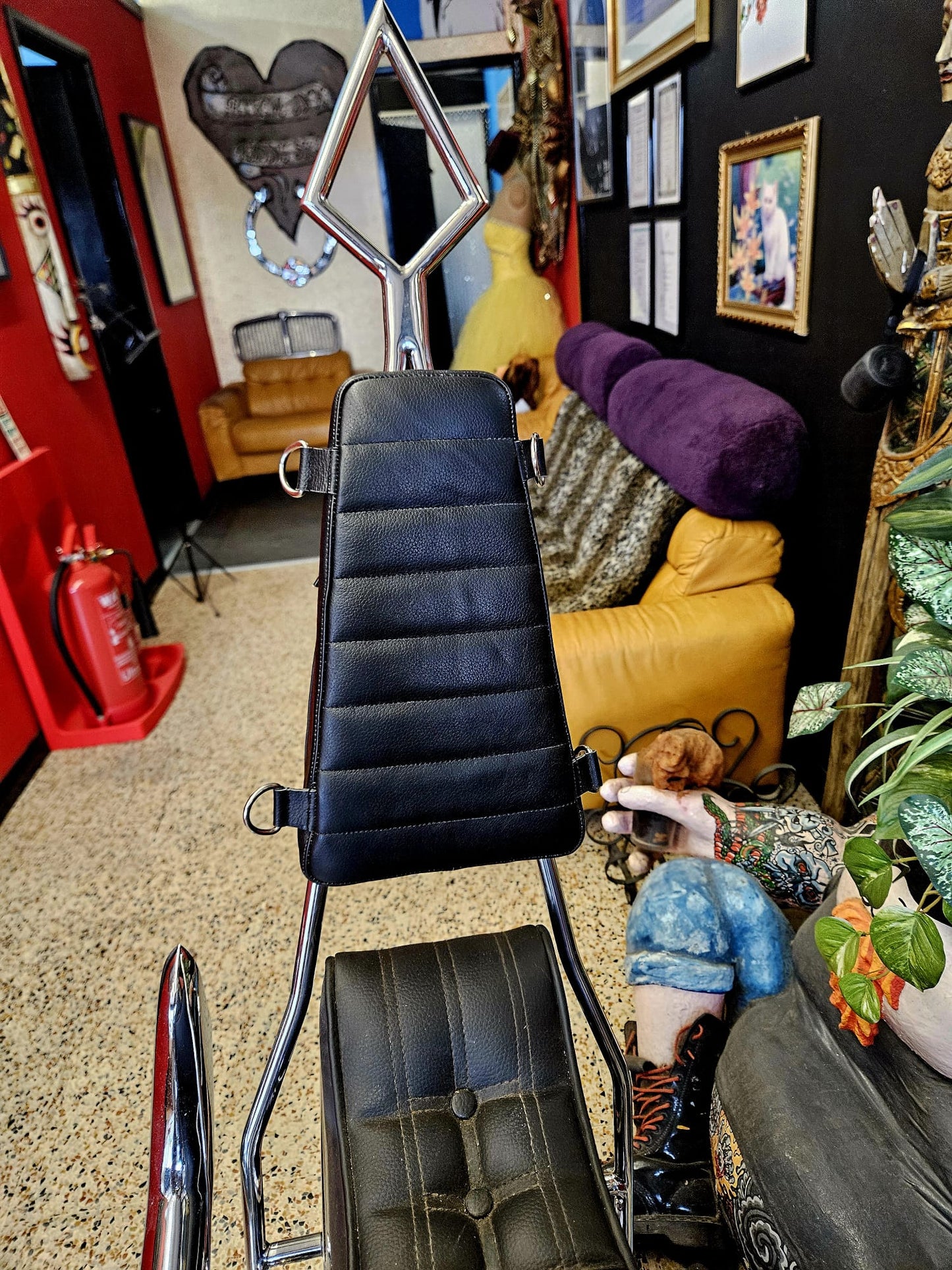 Svarog England Leather Sissy Bar Pad, Chopper Backrest