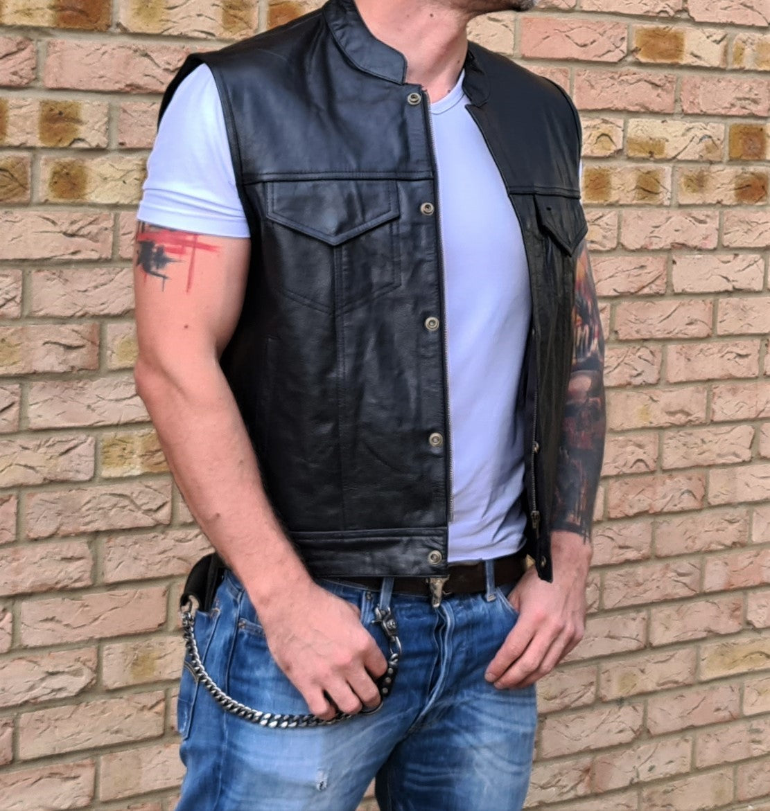 Motorcycle Vest Veste Soa Sons Of Anarchy Veste En Cuir Veste Cuir