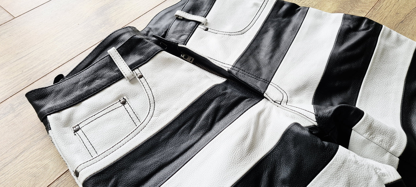 Svarog Mens Leather Prison Pants Japanese Style “Road Runner”