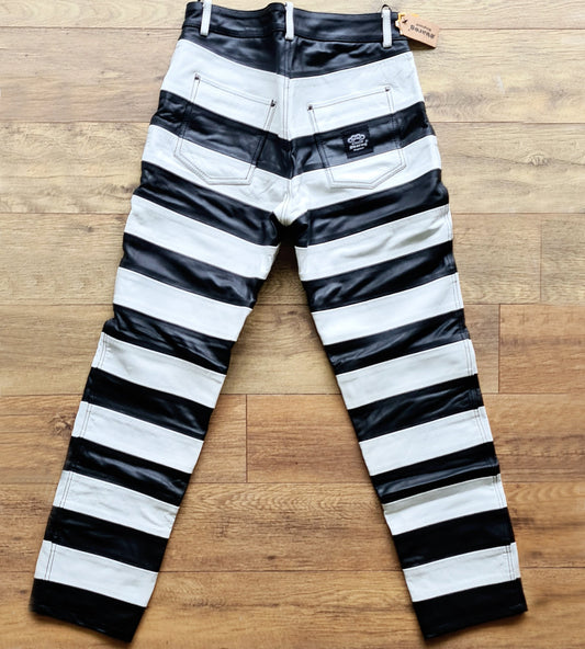 Svarog Mens Leather Prison Pants Japanese Style “Road Runner”