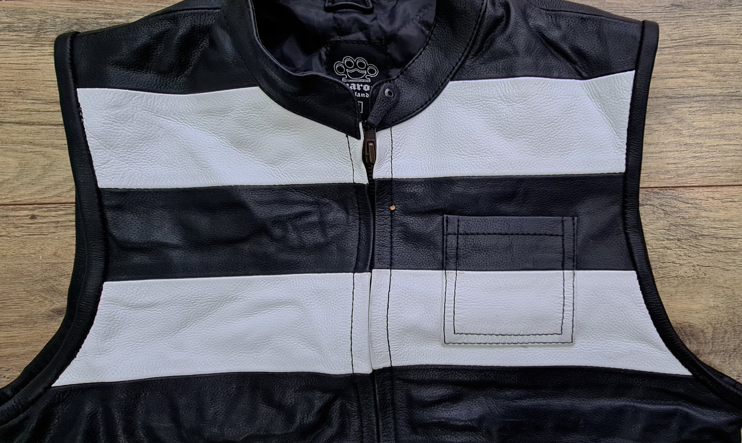 SVAROG PRISONER LEATHER VEST / CUT