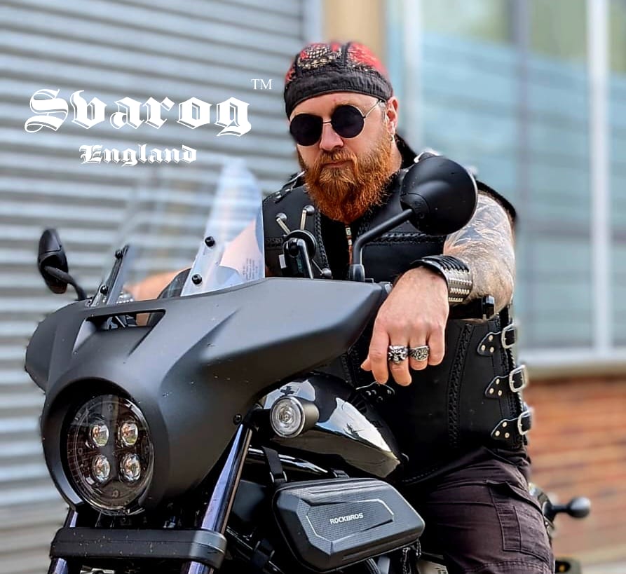 SVAROG Heavy Duty 4-7 MM Thick Buffalo Leather Club Vest “INVADER”