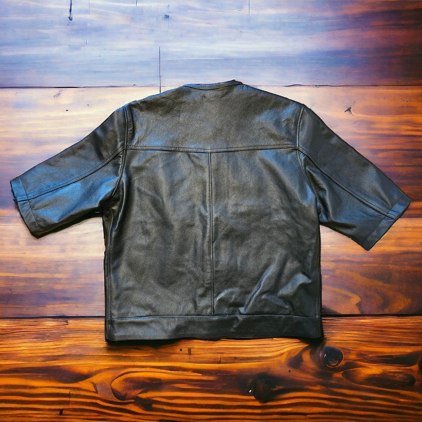 Svarog England California Style Leather Short Sleeve Vest