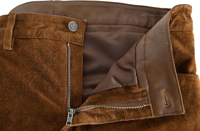 Svarog England  Suede Leather Trouser Brown
