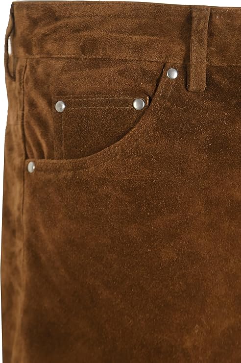 Svarog England  Suede Leather Trouser Brown