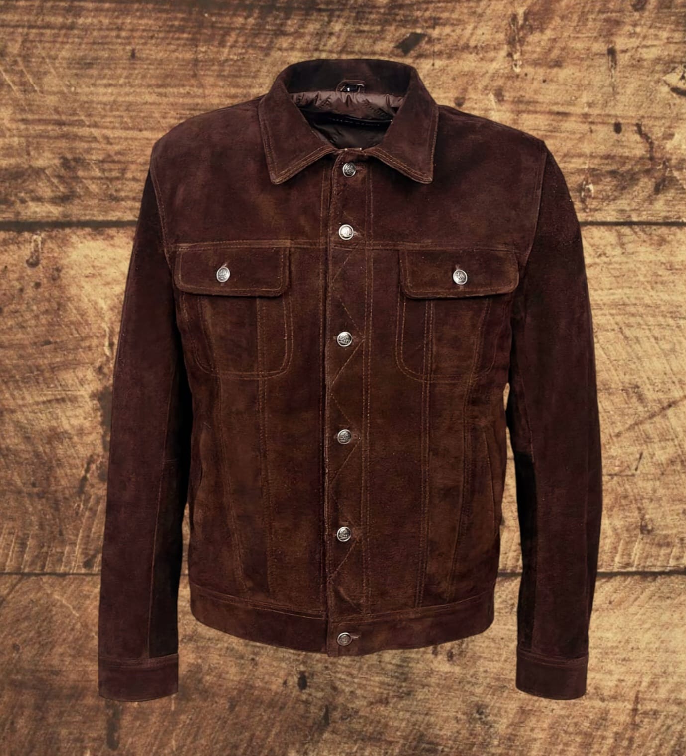 Svarog England  TRUCKER Jacket Brown Suede