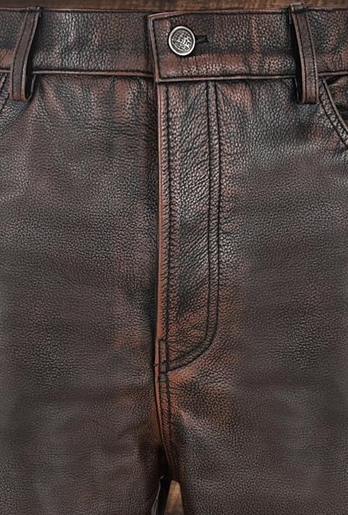 Svarog England  Leather Laced Trouser Bronze