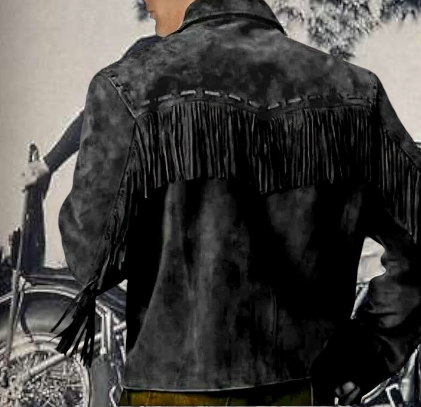 SVAROG England Black Suede Leather Jacket "Legend"