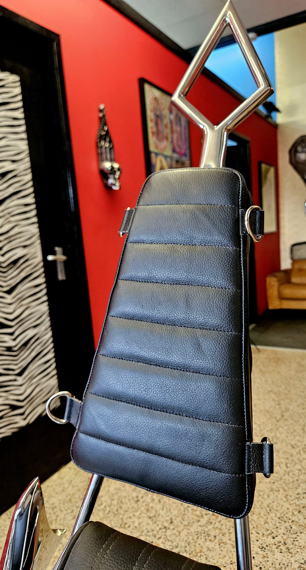 Svarog England Leather Sissy Bar Pad, Chopper Backrest