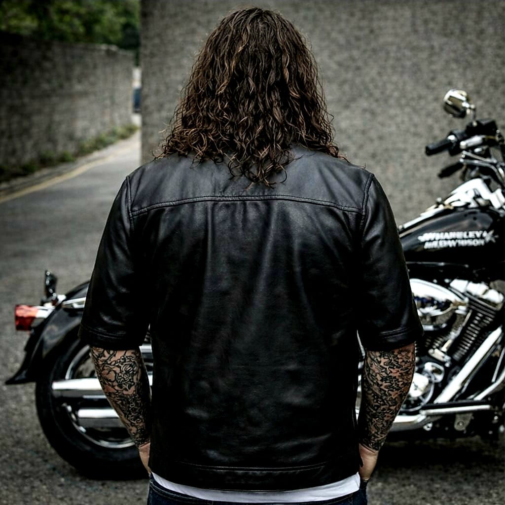 Svarog England California Style Leather Short Sleeve Vest