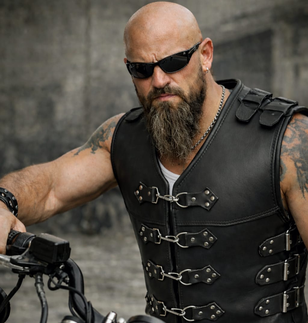 SVAROG Heavy Duty 4-7 MM Thick Buffalo Leather Club Vest “INVADER”