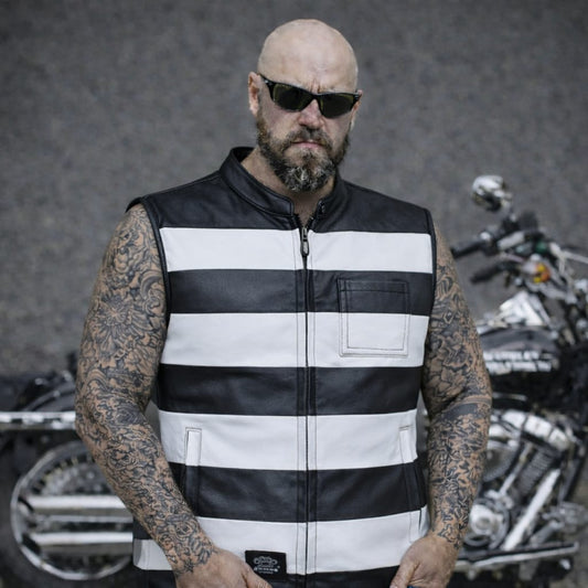 SVAROG PRISONER LEATHER VEST / CUT
